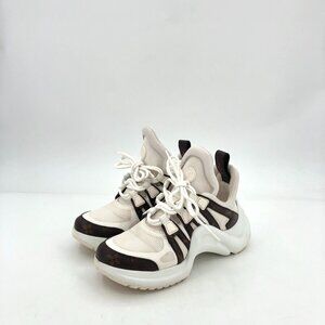 Louis Vuitton Archlight High-Top Sneakers 37 Color-Block Classic Patterned Thick